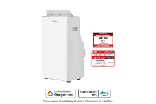 Midea Silent Cool 26 Pro WF Mobile Klimaanlage 57 dB mit Fernbedienung