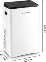 TROTEC PAC 3900 X Aire Acondicionado Portátil 3 en 1, 3,9 kW 13.300 BTU, Clase A, hasta 52 m² 3