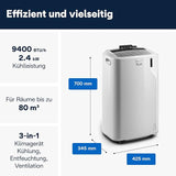 De'Longhi Pinguino PAC EM82 ECO Aire Portátil 3 en 1 Hasta 27 m² 10000 BTU Clase A 3