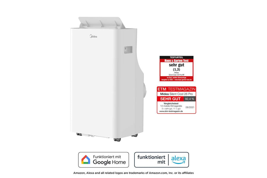Midea Silent Cool 26 Pro Mobile Klimaanlage 57 Dezibel Fernbedienung