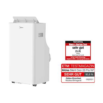 Midea Silent Cool 26 Pro Mobile Klimaanlage Leise 57 Dezibel